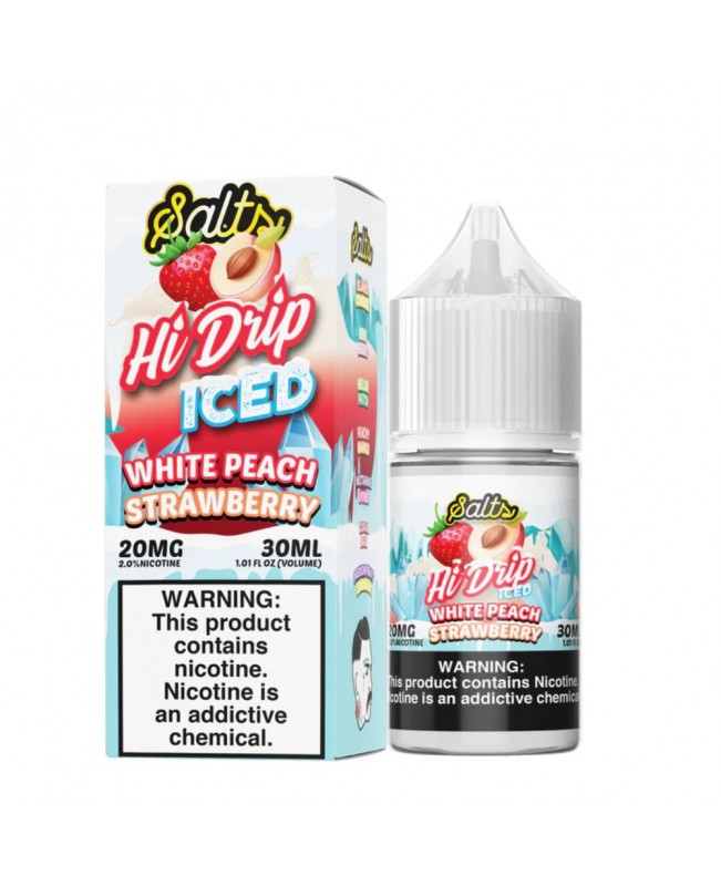 Hi-Drip Salts – White Peach Strawberry ICED 30mL