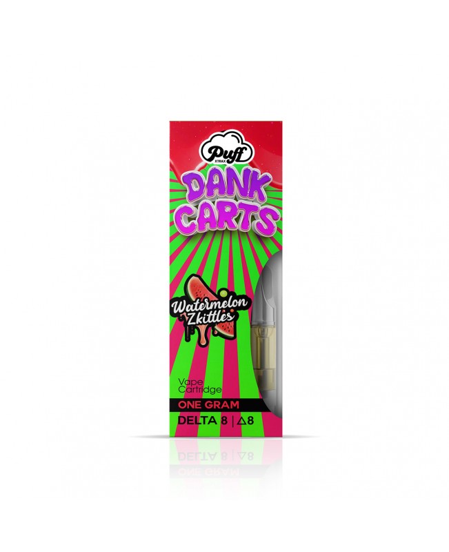 Puff Xtrax | Dank Carts Delta-8 Vape Cartridge: Watermelon Zkittles